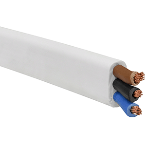 Manguera flexible de PVC plana 3x1mm² 100m blanca