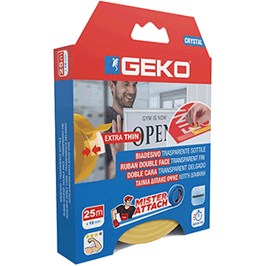 Cinta doble cara espuma 19mm X 1,5m. Espejos.