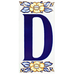 Letra de cerámica D