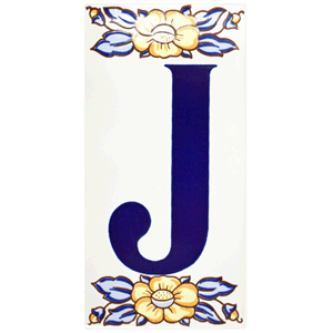 Letra de cerámica J