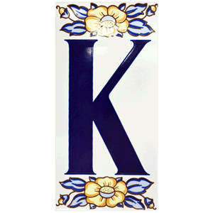 Letra de cerámica K