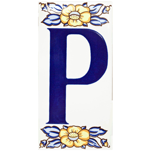 Letra de cerámica P