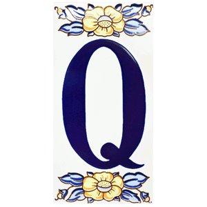 Letra de cerámica Q