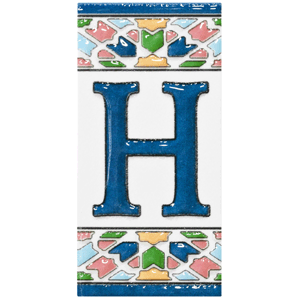 Letra de cerámica H mod. Gaudí