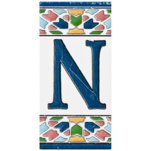 Letra de cerámica N mod. Gaudí
