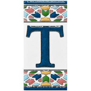 Letra de cerámica T mod. Gaudí
