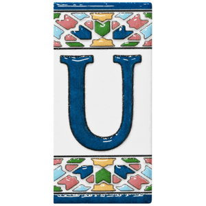 Letra de cerámica U mod. Gaudí