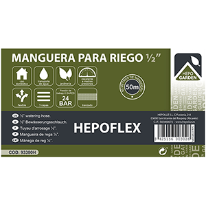 Manguera HEPOFLEX látex 15x20mm 50m