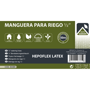 Manguera HEPOFLEX látex 14x21mm 50m