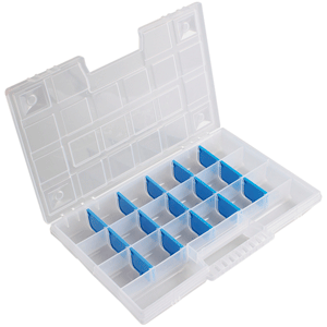 Caja clasificadora con separadores 290x195x35mm