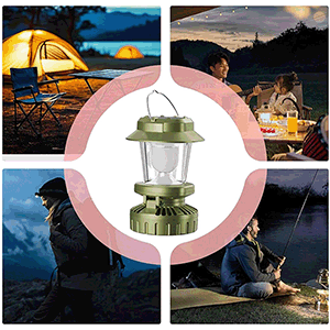 Linterna farol cámping con ventilador 