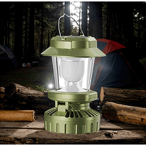 Linterna farol cámping con ventilador 