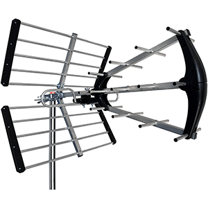 Antena TDT plegable tríplex corta