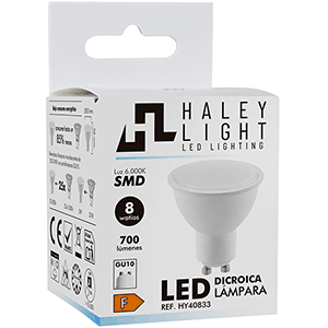 LAMP. DICROICA LED GU10 8W 6000ºK