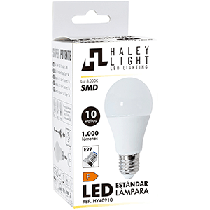 Lámpara LED estándar E27 10W 3000ºK
