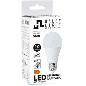 Lámpara LED estándar E27 10W 6000ºK