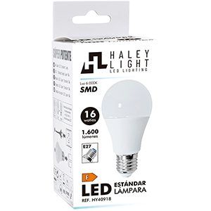 Lámpara LED estándar E27 16W 6000ºK