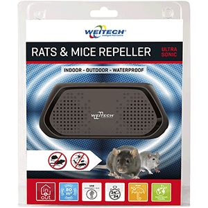Repelente ultrasónico contra ratas/roedores/insectos rastreros con cargador USB.